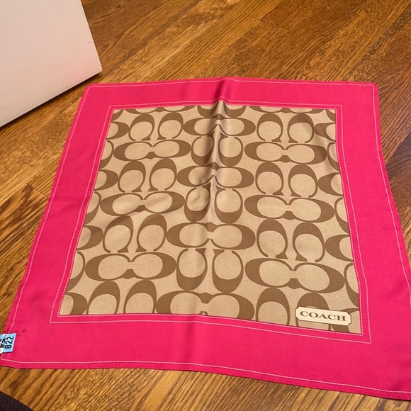 Coach 100% Silk Square Scarf - Picture 4 of 6